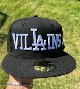 Embroidered Black New Era LA Dodgers Villains 59Fifty Fitted Cap