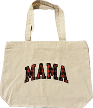 Load image into Gallery viewer, MAMA Embroidered Appliqué Zipper Tote Bag