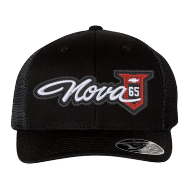 Fitted FlexFit Mesh Snapback - 1965 Nova Script Logo Puff Embroidery