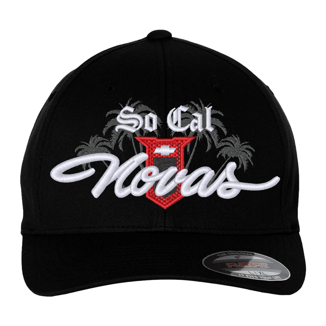 So Cal Novas Fitted FlexFit Hat Puff Embroidery