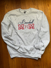 Load image into Gallery viewer, Baseball Mom Embroidered Crewneck Sports Baseball