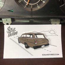 Load image into Gallery viewer, Chevy Nova Wagon Enamel Pin - Tan Color