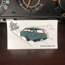 Load image into Gallery viewer, Chevy Nova Wagon Enamel Pin - Blue Color